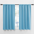 NICETOWN Kitchen Window Blackout Curtain Panels - Energy Saving Window Covering Thermal Insulated Rod Pocket Drapes for Basement(Teal…