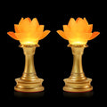 6.5inch 1 Pair-7 Color LED Lotus Flower Lamp - Lotus Buddhist Lamp Lights, Buddha Lamp Light with Adjustable Switch for Buddhist…