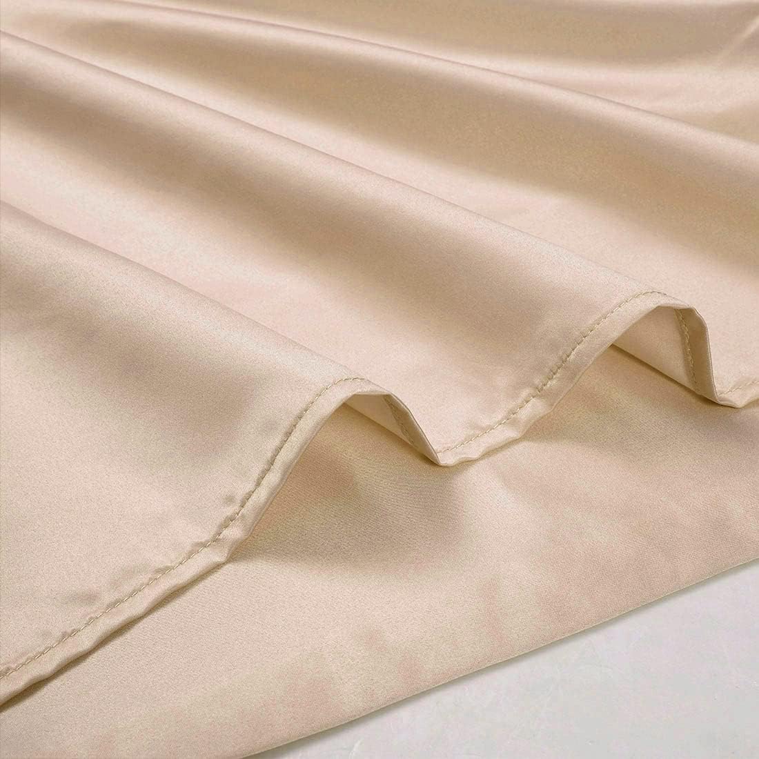 uxcell Body Pillow Cover 20x60 Inch Khaki Silky Satin Body Pillowcases for Hair and Skin Luxury Cooling Soft Smooth Washable