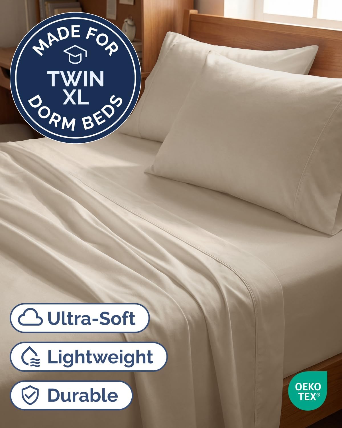 Twin XL 4 Piece Sheet Set - Comfy, Breathable & Cooling - Hotel Luxury Bedding for Women, Men, Kids, Teens and Children - 1 Flat & 1…