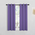 NICETOWN Window Curtain Panels, Thermal Insulated Solid Grommet Blackout Draperies/Drapes for Basement (Lilac Purple, 1 Pair, 29 by 45-inch)