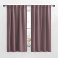 NICETOWN Blackout Curtain Panels for Living Room - (Dry Rose Color) 42x50 inch, 2 Panels Set, Room Darkening Blackout Drapes for Window