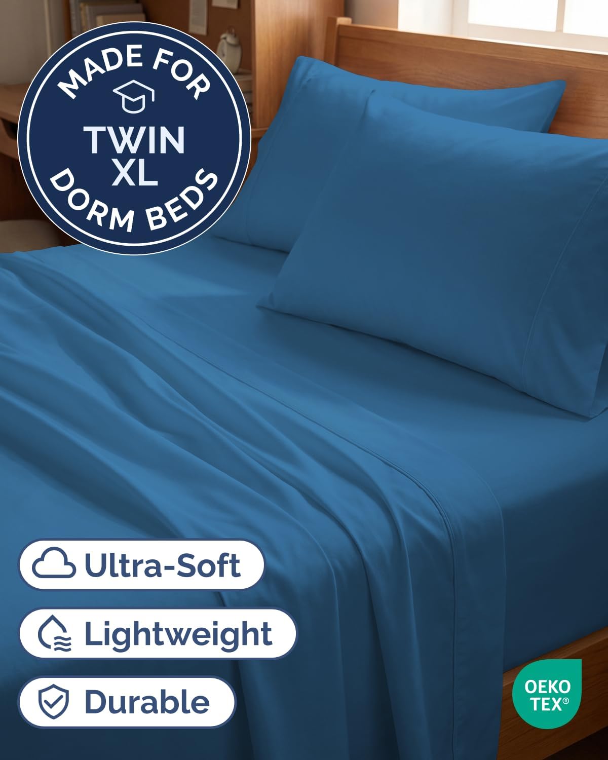 Twin XL 4 Piece Sheet Set - Comfy, Breathable & Cooling - Soft Hotel Luxury Bedding for Women, Men, Kids, Teens and Children - 1 Flat & 1…