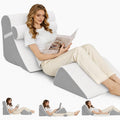 LevNubis 4PCS Orthopedic Bed Wedge Pillow Set for Post Surgery &, Adjustable Wedge Pillow for Back, Sitting up in Bed, Recovery, Acid R…