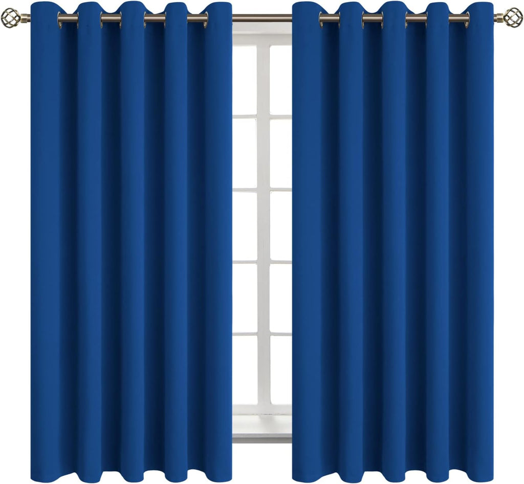 BGment Blackout Curtains for Bedroom - Grommet Thermal Insulated Room Darkening Curtains for Living Room, 70 x 63 Inch, 2 Panels, Royal Blu…