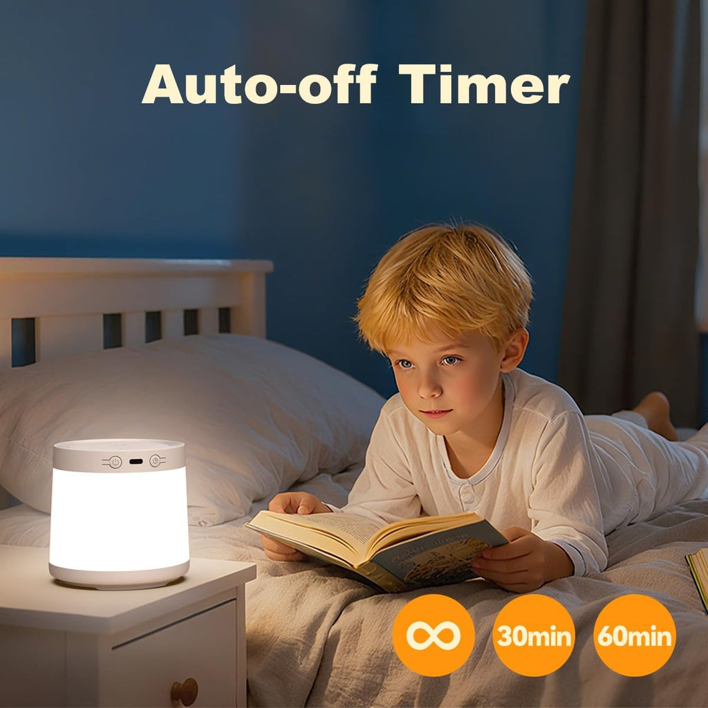 3 Color Nursery Night Light for Adults & Kids Rechargeable Long Battery Life Touch Night Lamp Dimmable Brightness with 3 Timers Portable…