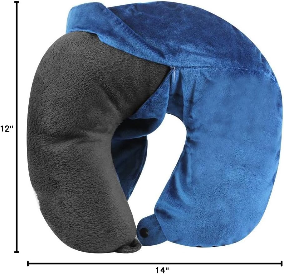 Cloudz Washable Travel Neck Pillow Cover - Blue