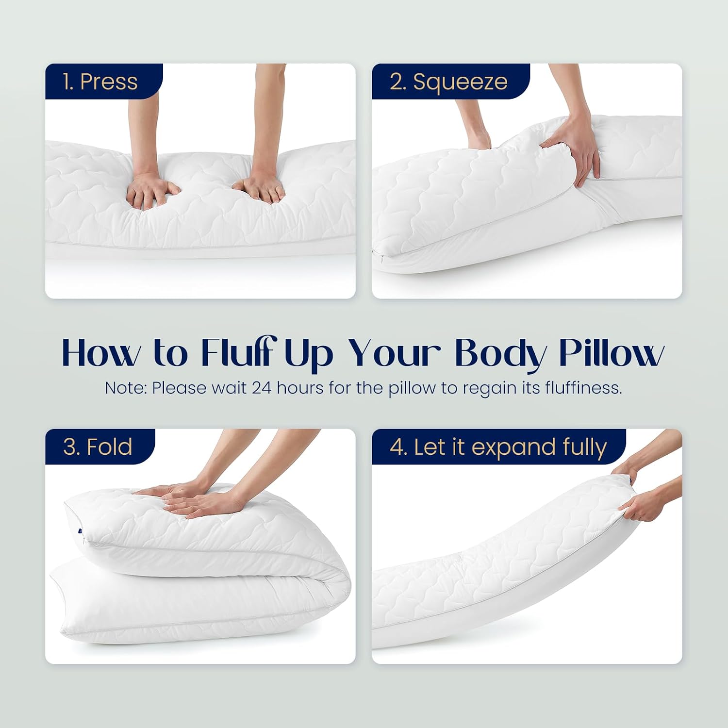 DreamValley Dream Valley Bedding Cooling Full Body Pillow for Adults, Adjustable Loft Memory Foam Long Body Pillow for Side Sleepers, PCM T…