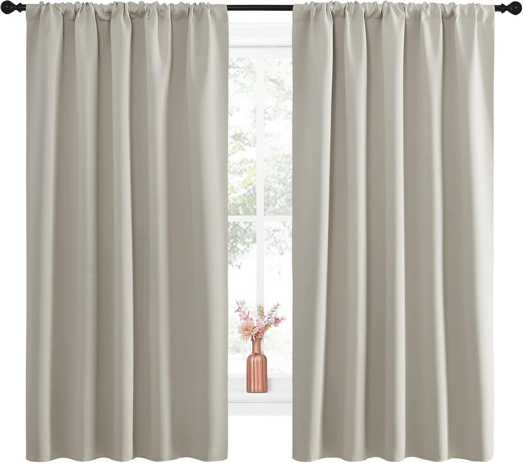 Nicetown Blackout Curtains for Living Curtains, Room Darkening Window Curtain Panels, easy maintenance Solid Thermal Insulated…