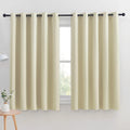 NICETOWN Room Darkening Curtain Panels for Cafe, Thermal Insulated Grommet Room Darkening Draperies/Drapes for Window (Beige, 2 Panels…