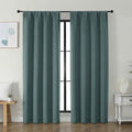 Simplebrand Ava Dark Green Blackout Curtains for Bedroom 72 Inch Length 2 Panels Set, Privacy Thermal Insulated Rod Pocket Door Window Curt…