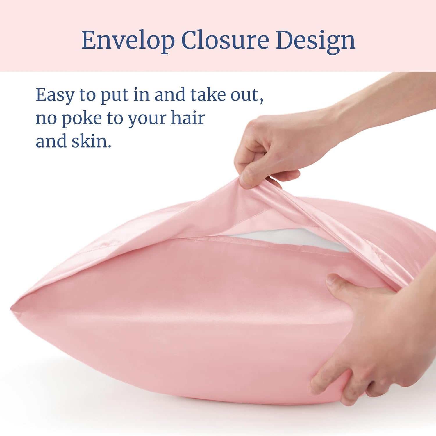 Bedelite Satin Pillowcase for Hair and Skin, Super Soft and Cooling Similar to Silk Pillow Cases 2 Pack with Envelope Closure, Gift for Wom…