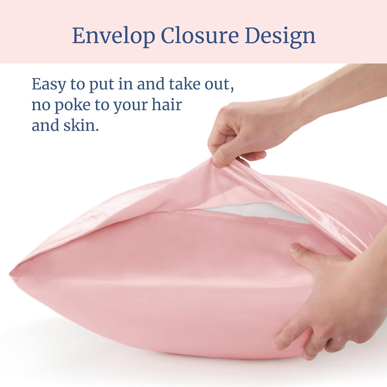 Bedelite Satin Pillowcase for Hair and Skin, Super Soft and Cooling Similar to Silk Pillow Cases 2 Pack with Envelope Closure, Gift for Wom…