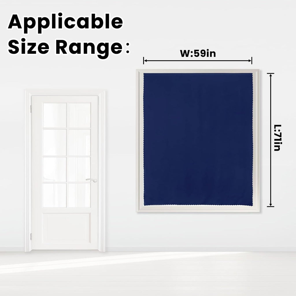 Self Adhesive Portable Blackout Curtains for Bedroom Easy to Install Window Thermal Lnsulated Kitchen Room Darkening Small Window…