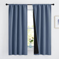 Nicetown 100% Blackout Curtains, Thermal Insulated Black Liner Panels for Nursery Room, Noise Reducing and Cold Blocking Drapes for Windows…