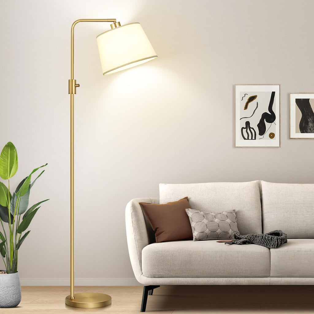 Upgraded】 Dimmable Floor Lamp, 1000 Lumens LED Edison Bulb Included, Arc Floor Lamps for Living Room Modern Standing Lamp with Shade…