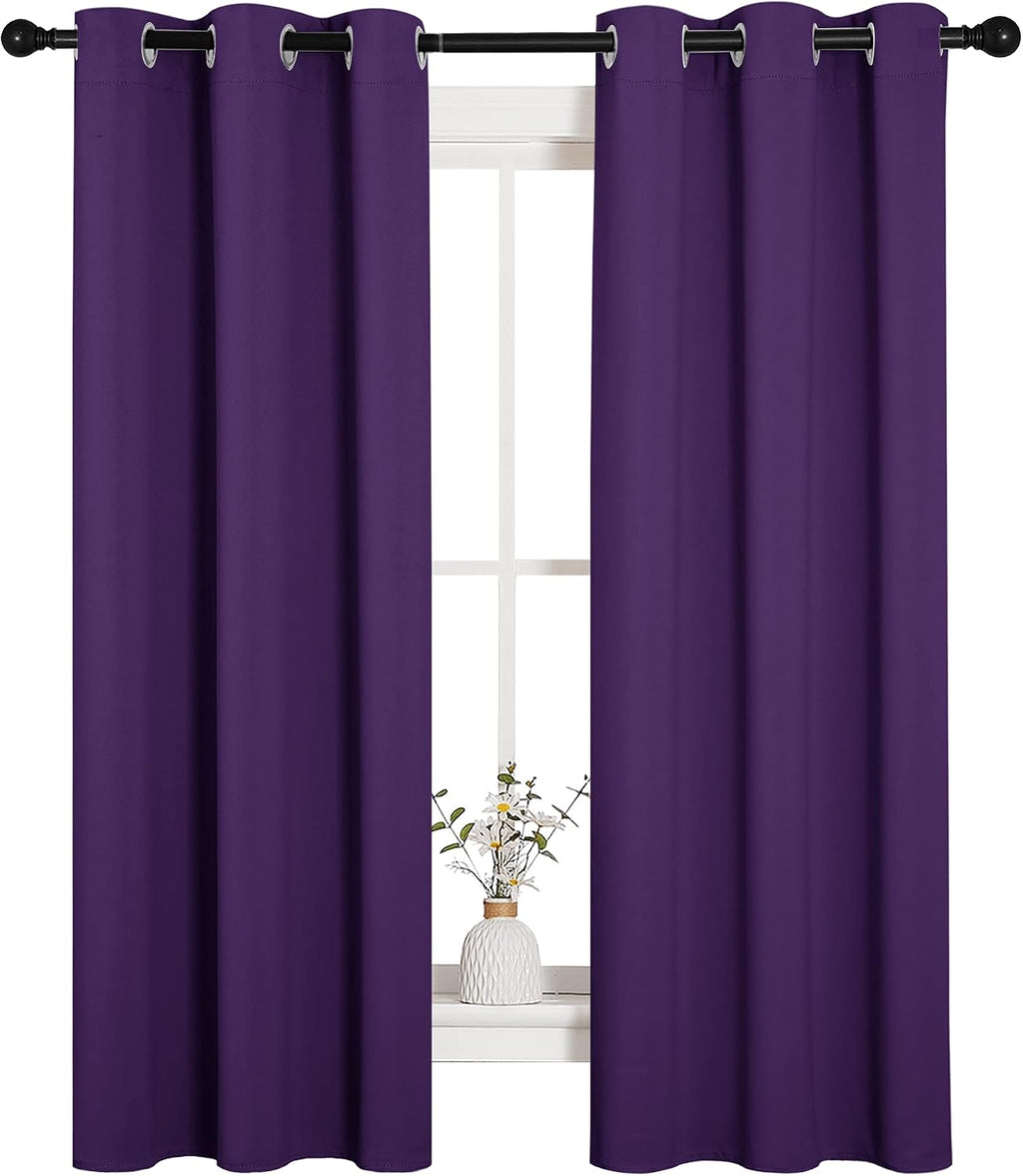 NICETOWN Thermal Curtains Insulated Blackout Draperies, Triple Weave Home Decoration Solid Ring Top Blackout Drape Panels for Bedroom…