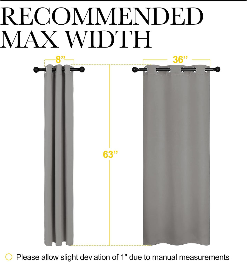 NICETOWN Blackout Curtains 63 inches Long, Thermal Insulated Solid Grommet Top Blackout Curtains/Drapes for Office (Sand Color, 1 Pair…