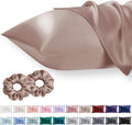 Vielit Queen Satin Pillowcase for Hair 2pc, Similar to Silk Pillow Cases, Easier comfort Than Silk Pillowcase, Gifts for Women Men, Rose…