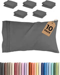 King Pillow Cases Set of 10 - Ultra Soft Hotel Quality Pillowcase Covers - Comfy, Cozy & Wrinkle Free - Shrink, Stain & Fade Resistant…