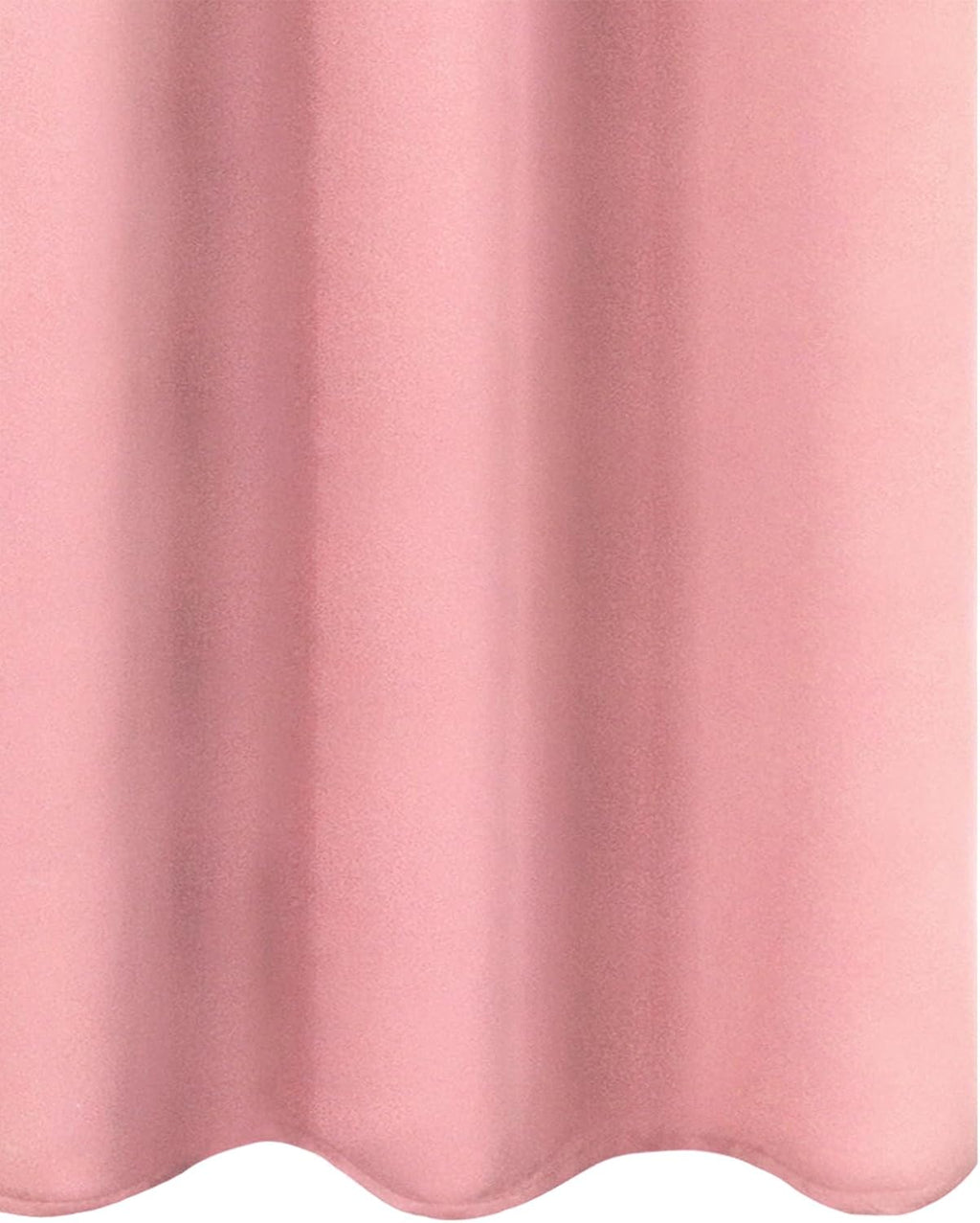 Lemomo Blackout Curtains 66 x 54 Inch Long Pink Curtains Set of 2 Panels Room Darkening Curtains for Bedroom and Living Room 54 Inch Pink