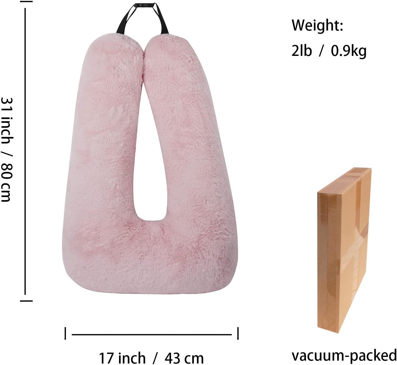 Atablyn-Foryourdailylife Atablyn Pink Soft Cotton Travel Neck Pillow -Ergonomic Support for Child and Adult Car Seats, Cozy Compact Pillow…