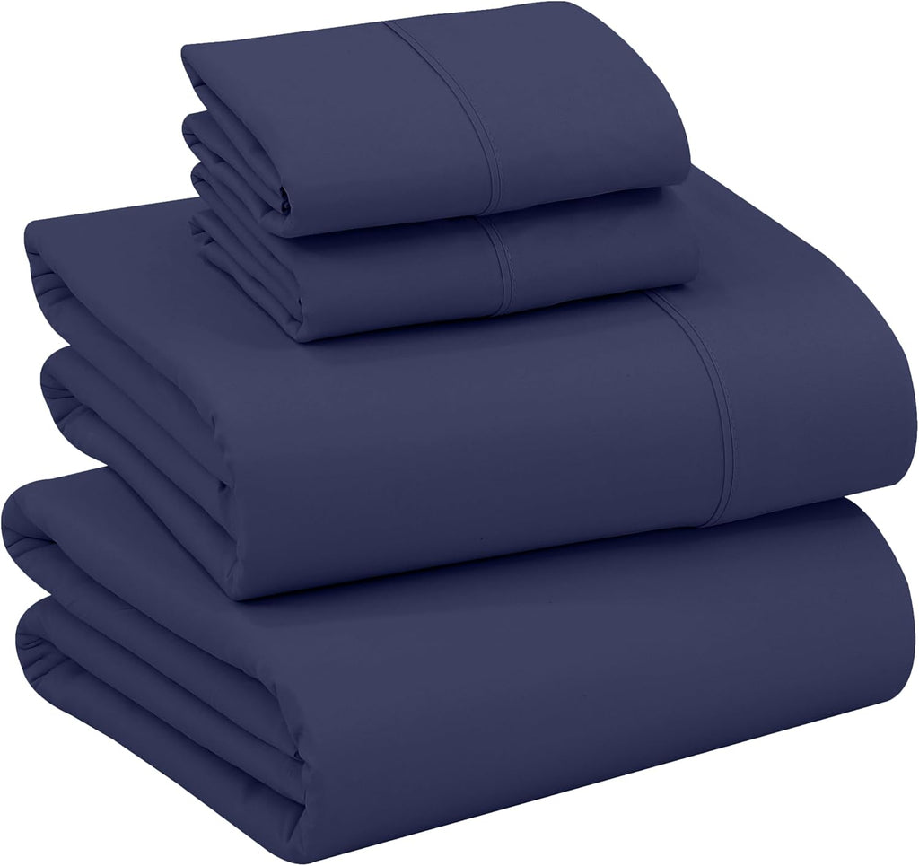 Ruvanti 100% Cotton Percale Sheets King Size – Crisp Cooling Bed Sheets for Hot Sleepers, Deep Pocket 16”, Soft Breathable & Durable Hotel-…
