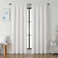 Simplebrand Ava Ivory Light Filtering Curtains for Bedroom 84 Inch Length 2 Panels Set, Solid Thermal Insulated Privacy Nursery Window Trea…