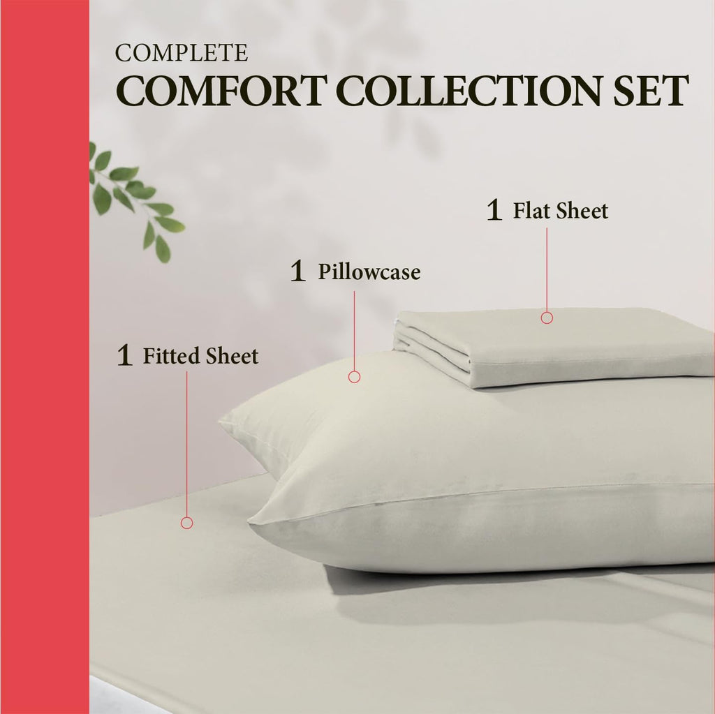 AshtonSheets 100% Egyptian Cotton Twin XL Bed Sheets Set - Luxury 600 Series Refined Collection Egyptian Cotton Sheets for Twin XL Size Bed…