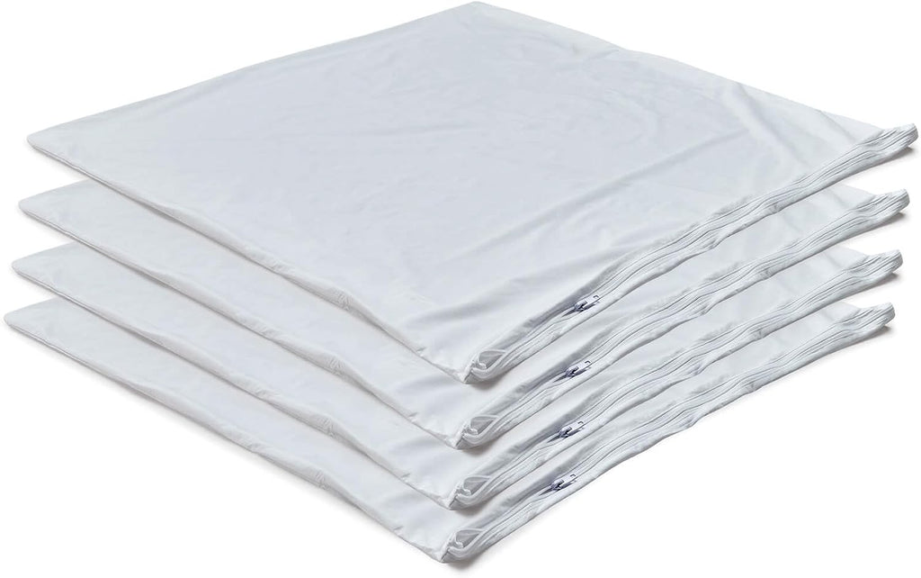 Kingnex 4 Pack Feather Proof Pillow Protectors 16x16 Waterproof Pillow Covers for Square Throw Pillow 16x16 4 Pack White