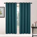 Yakamok Blackout Curtains for Bedroom 2 Panels Set 72 Inch Length Thermal Insulated Room Darkening Dark Black Out Drapery Grommet Window…