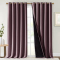 Nicetown Full Shading Curtains for Windows, Super Heavy-Duty Black Lined Blackout Curtains for Bedroom, Privacy Assured Window Treatment (D…