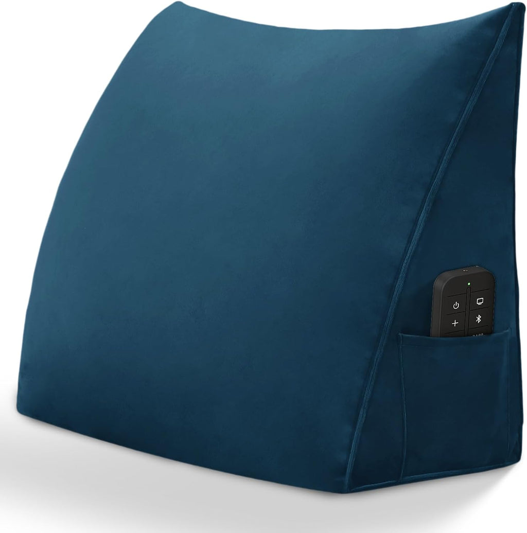 Small Triangular Reading Pillow Bed Wedge Headboard Pillow, Back Support Pillow for Sitting up in Bed Daybed Bolster Backrest Couch Sofa…