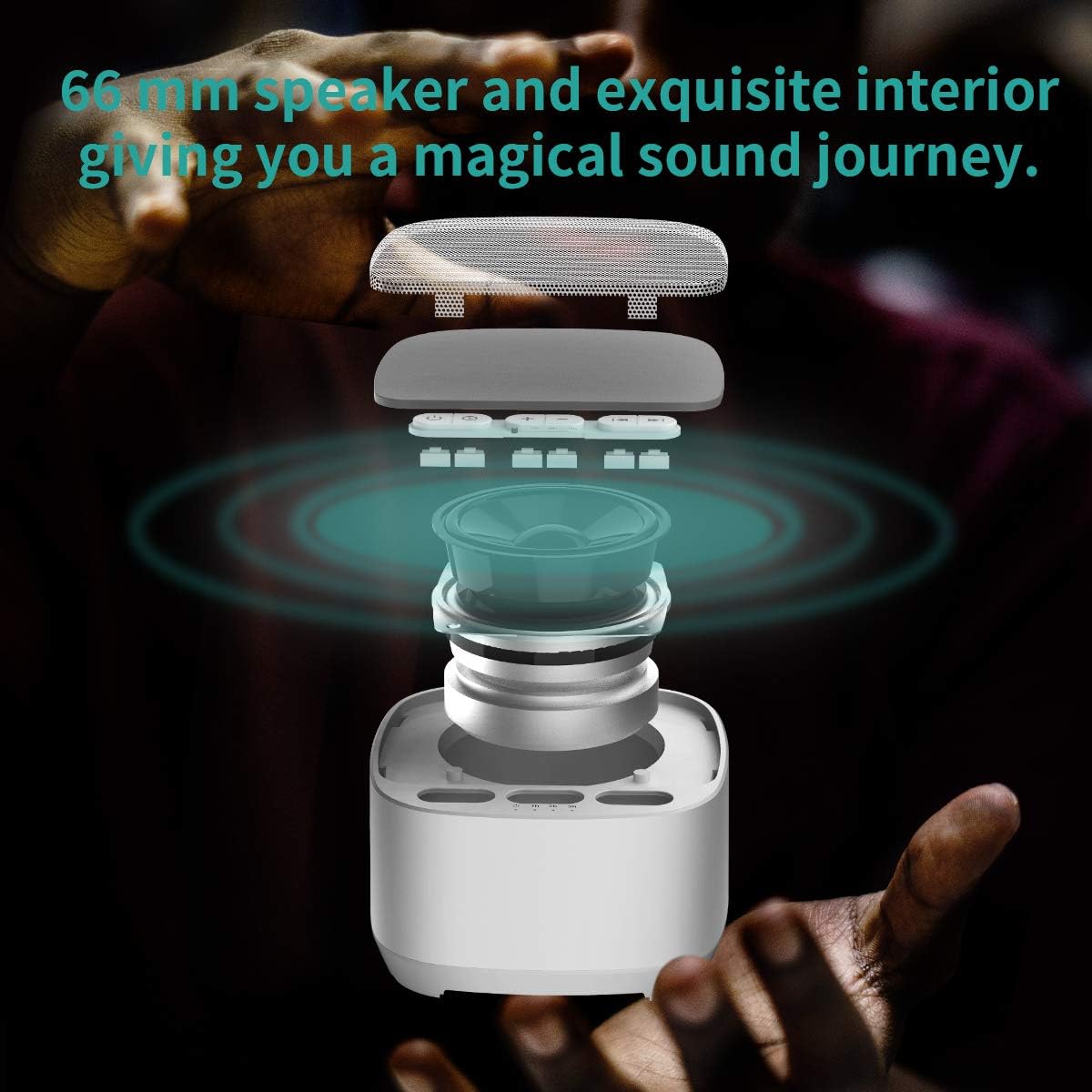 Magicteam Sleep Sound White Noise Machine with 40 Natural Soothing Sounds and Memory Function 32 Levels of Volume Powered by AC or USB and…