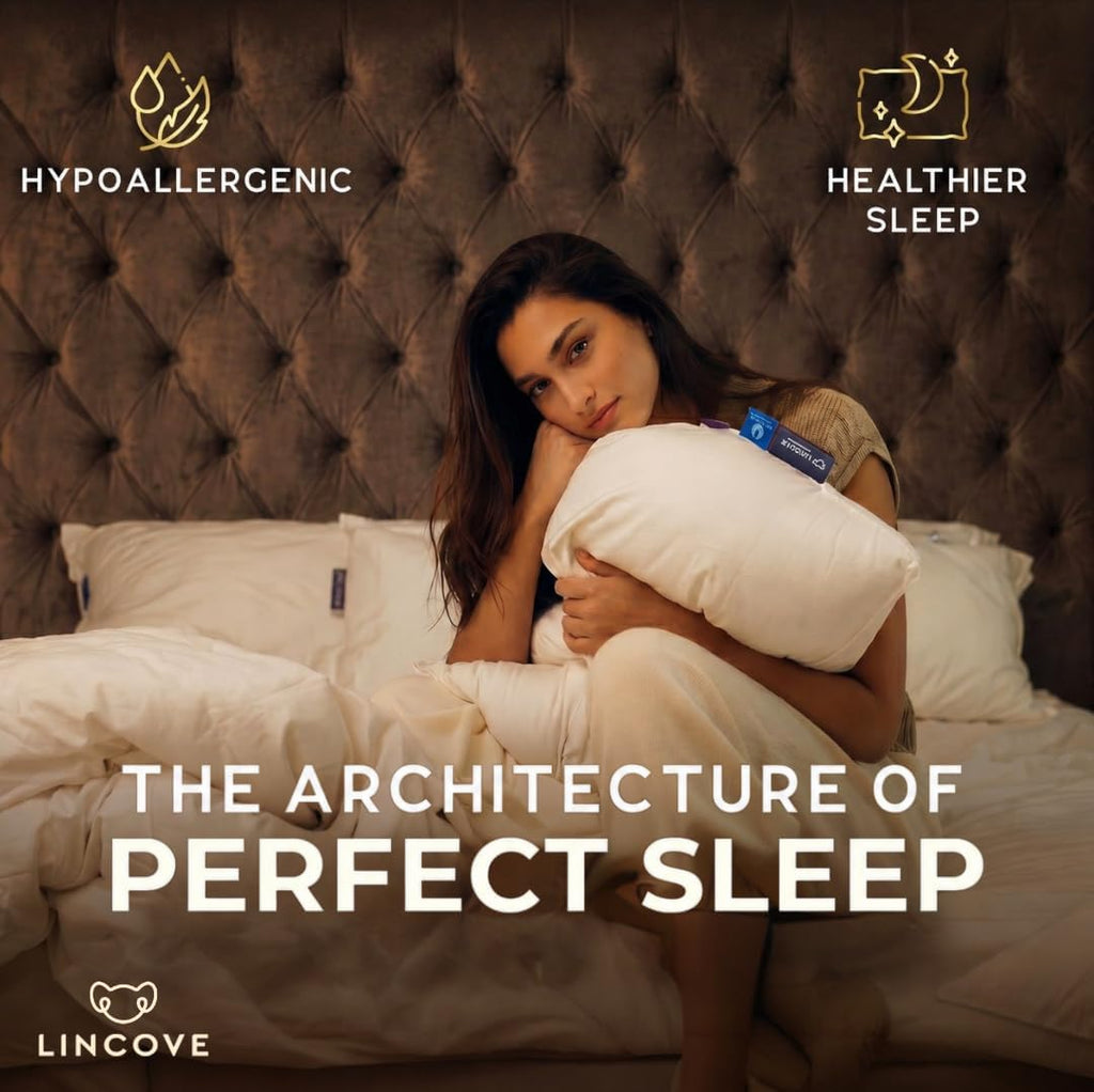 Lincove Cloud Natural Canadian Down Pillow, White Luxury Sleeping Pillow - 625 Fill Power, 500 Thread Count Cotton Shell, Made in Canada…