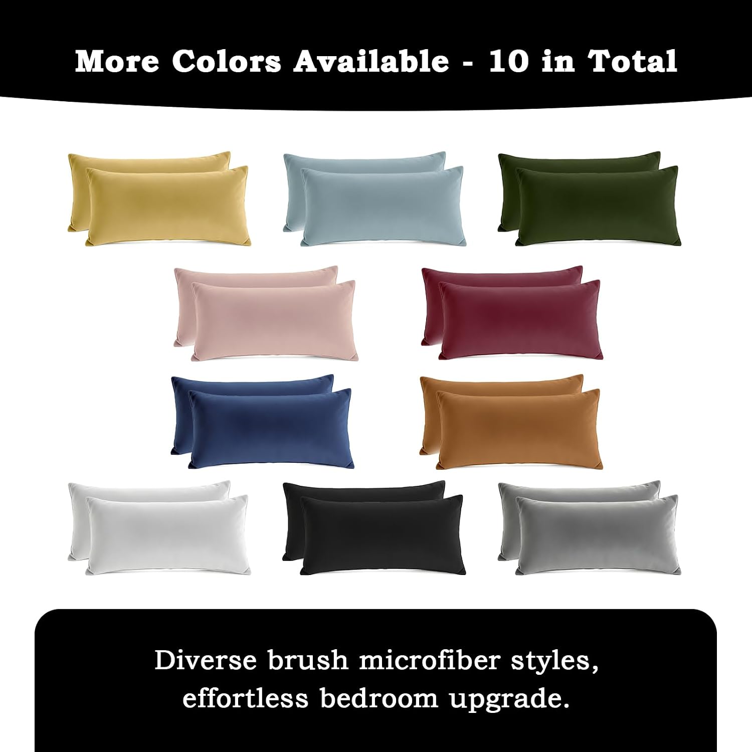 QJFabricCO Q&J Fabric Co. Bedding Pillow Cases King Size Set of 2 –Wrinkle, Fade Resistant, Soft Brushed Microfiber Pillow Cover–Envelope Pil…