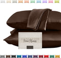 Elegantcomfort Elegant Comfort Silky and Luxurious 2-Piece Satin Pillowcase Set for Healthier Skin and Hair, Hidden Zipper Closure and Beau…