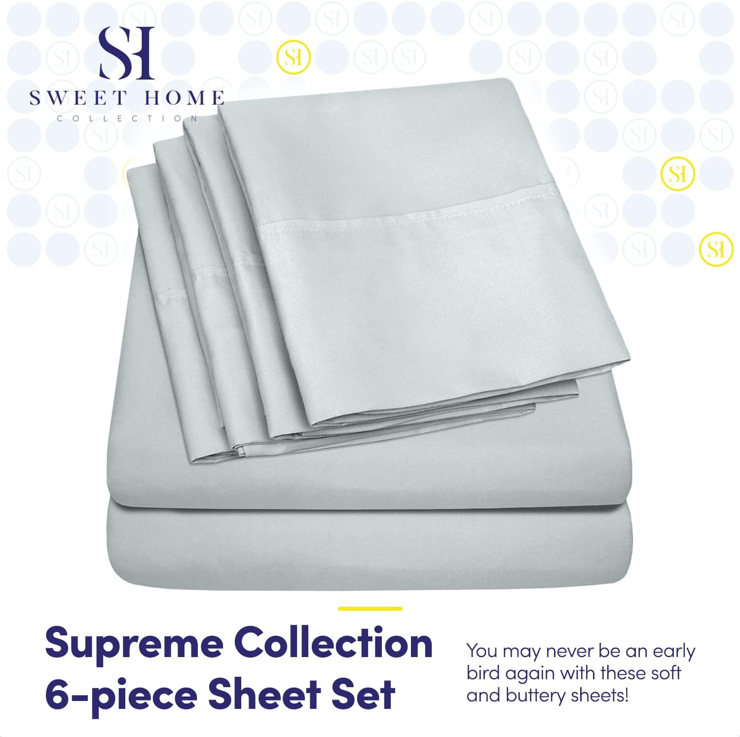 Queen Sheets Blue Porclain - 6 Piece 1500 Supreme Collection Fine Brushed Microfiber Deep Pocket Queen Sheet Set Bedding - 2 Extra Pillow…