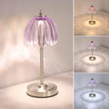 Shenmoyl Tulip Table Lamp with 5200mAh Battery & Touch Control, Cordless Small Table Lamp with 3 Colors, Dimmable Rechargeable Table…