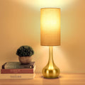 Ledikon Touch Gold Table Lamp for Nightstand, 3-Way Dimmable, Space Saving & No Assembly Required, Upgraded Small Bedside Lamp for Bedroom,…
