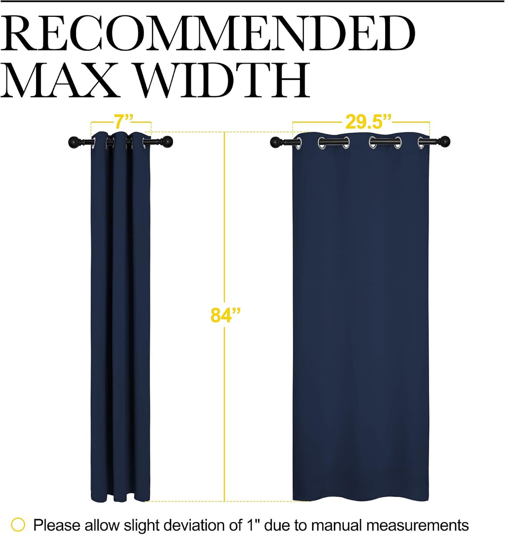 NICETOWN Blackout Curtain Panels, Window Treatment Energy Saving Thermal Insulated Solid Grommet Blackout Drapes/Draperies (Navy, 1 Pair…