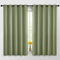 Yakamok 63 Inch Long Blackout Curtains Room Darkening Thermal Insulated with Grommet Window Curtain for Bedroom, 62Wx63L inch, Sage…