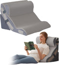 Ahpmeoa 3PCS Wedge Pillow Set for After Surgery, Back Pillow for Bed Sitting up, 10-in-1 Foam Wedge Pillow for Acid Reflux & Back, Post Su…