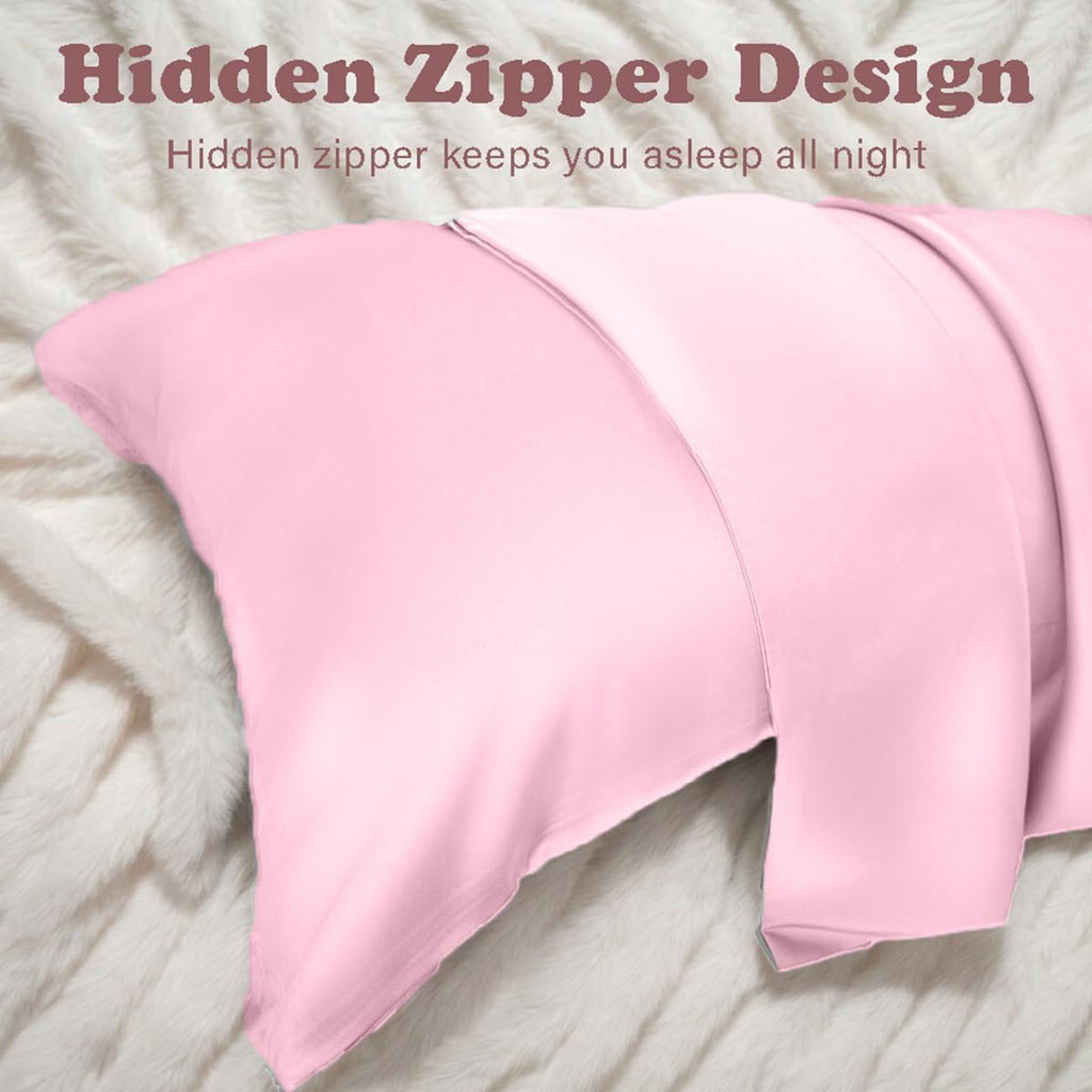 Mulberry Silk Pillowcase for Hair and Skin Standard Size 20"X 26" with Hidden Zipper, Softer Than Silk Pillow Cases Smooth Cooling Pillow…