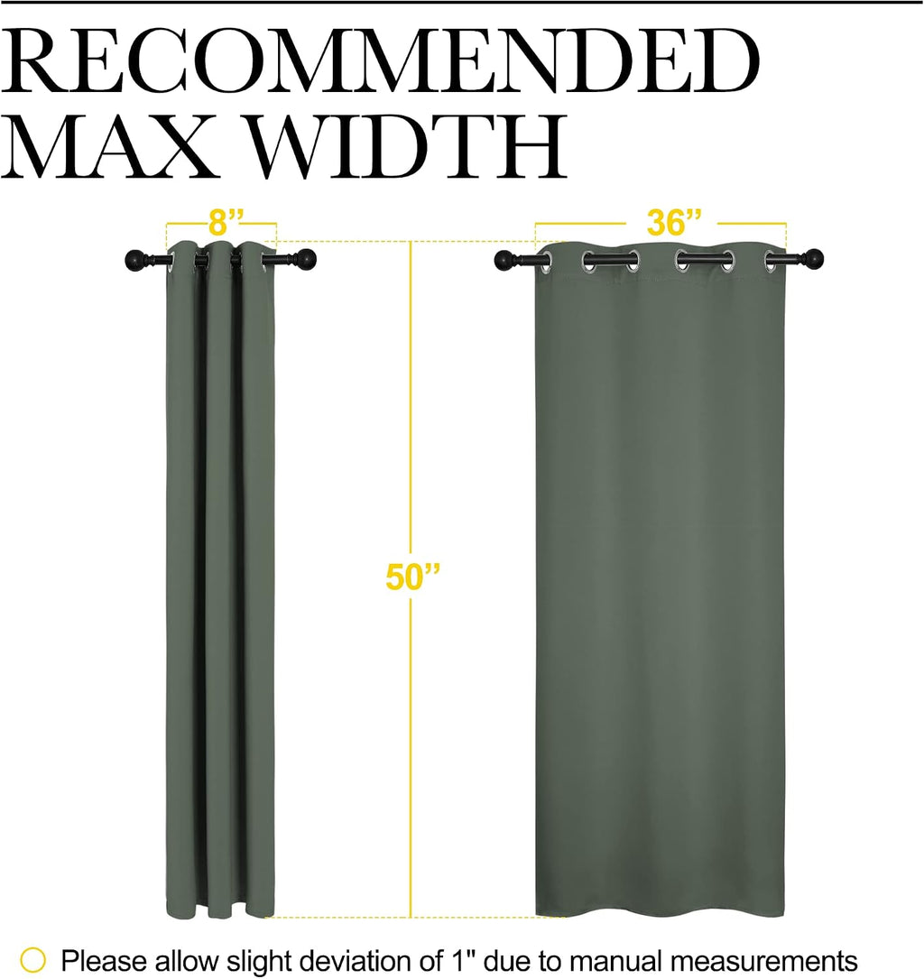 NICETOWN Blackout Curtain Panels, Home Decoration Thermal Insulated Solid Grommet Blackout Drape for Dining Room (Dark Mallard, 1 Pair…