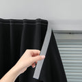 Thermal Blackout Curtains with Self-Adhesive Tape, No Rod No Drill Easy Install Window Cover for Bedroom Kitchen Dorm, 71" W x 59" L…