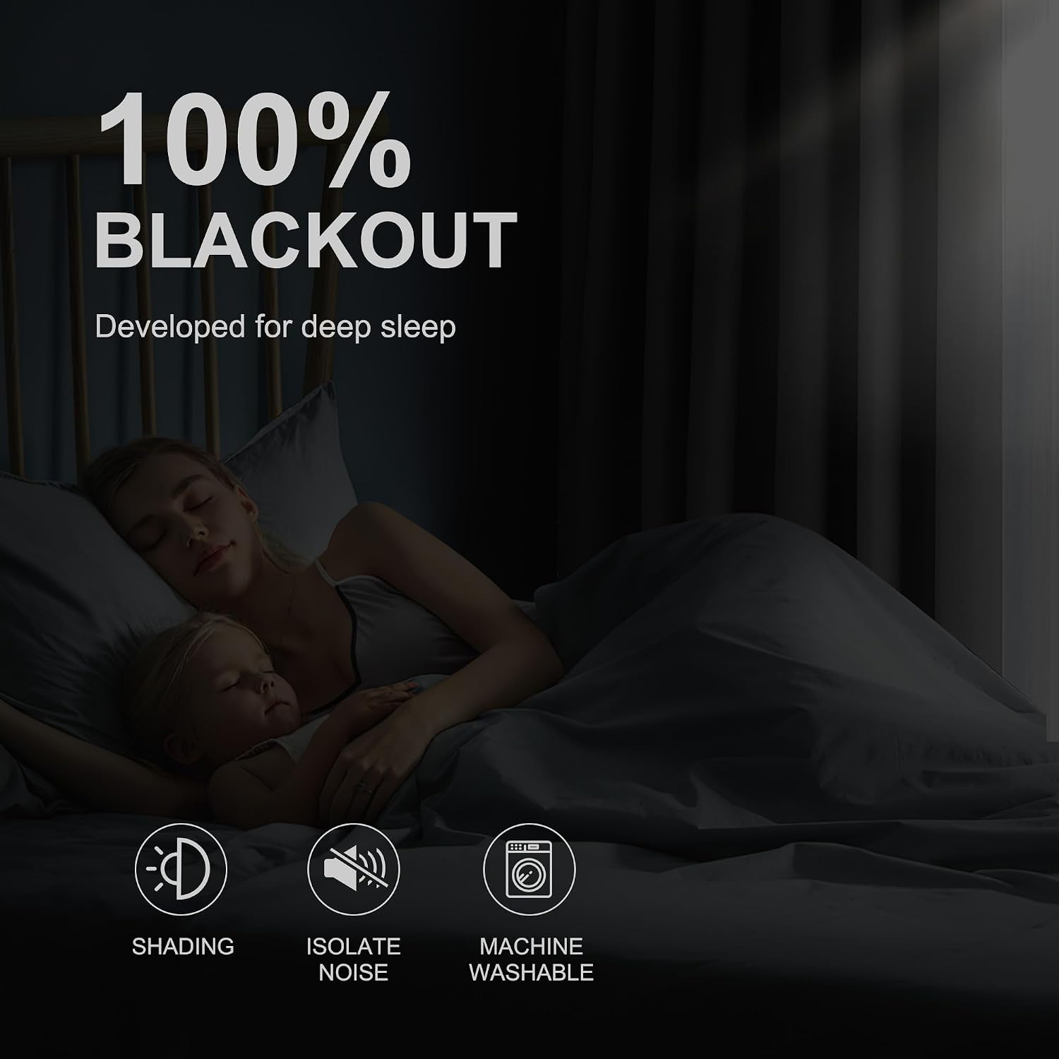 NICETOWN 100% Blackout Curtains for Bedroom 84 inch Long Thermal Insulated Blackout Curtains for Living Room, Energy Saving Grommet…