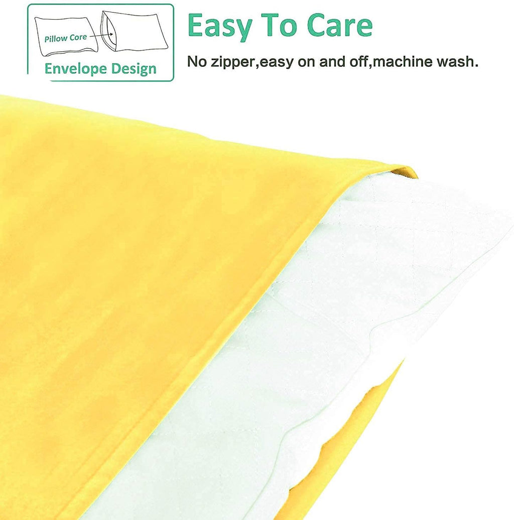 Ntbay King Pillowcase Set - 2 Pack Brushed Microfiber 20x36 Pillowcases - Soft, Wrinkle-Free, Fade-Resistant, Stain-Resistant, Yellow Pillo…