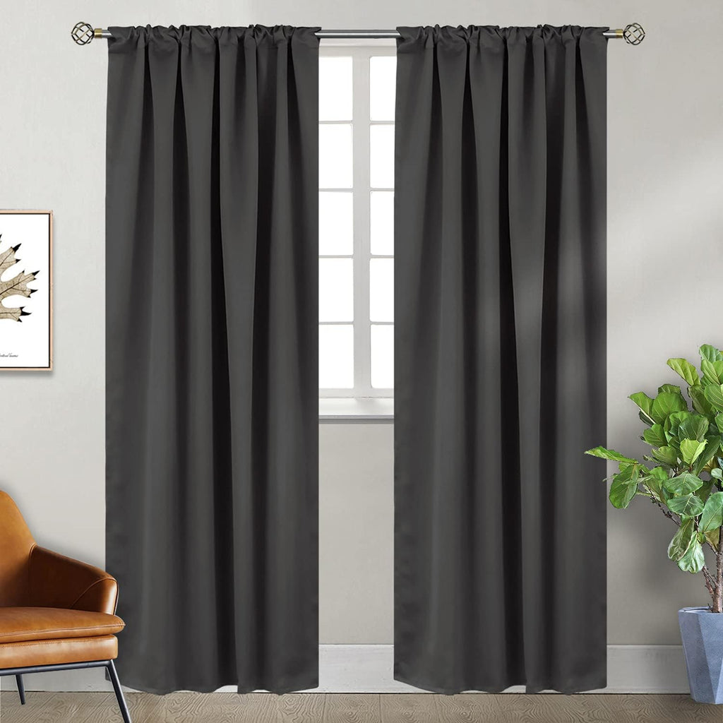BGment Grey Curtains for Living Room 84 inch Length 2 Panels - Thermal Insulated Curtains for Bedroom Rod Pocket and Back Tab Room Darkenin…