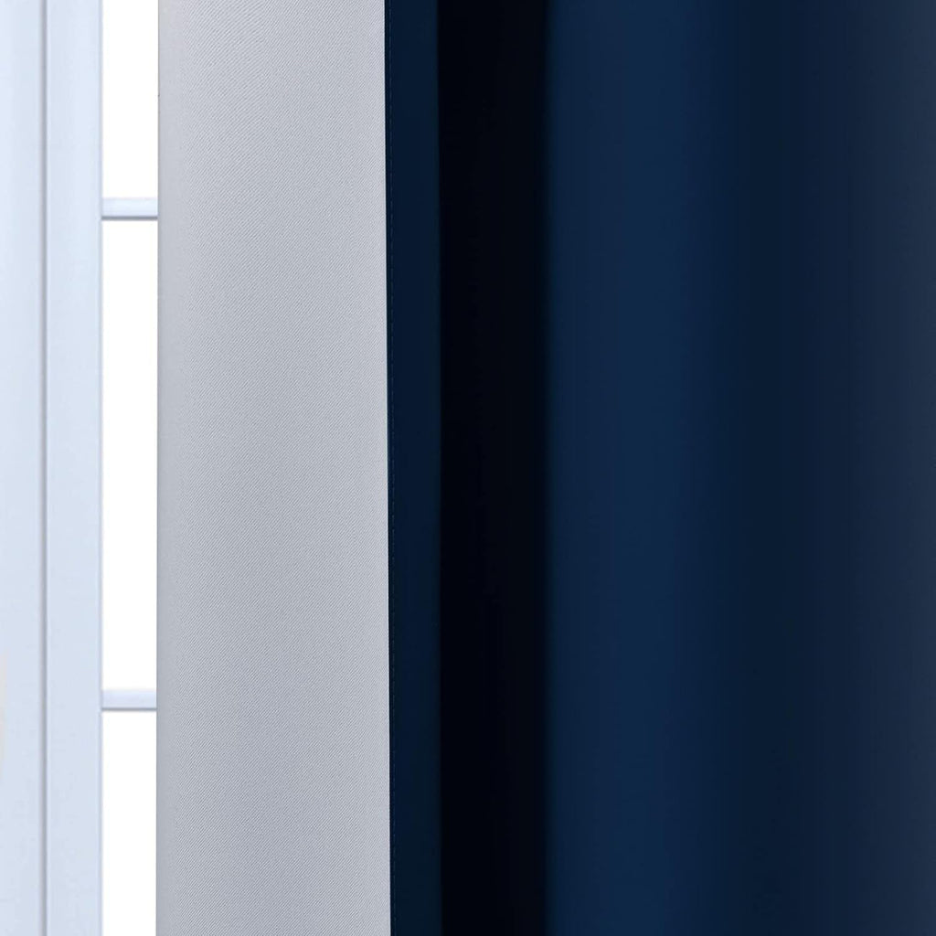 Yakamok Blue Ombre Curtains Room Darkening Grommet Curtains for Bedroom, Light Blocking Thermal Insulated Window Drapes for Living Room(2 P…